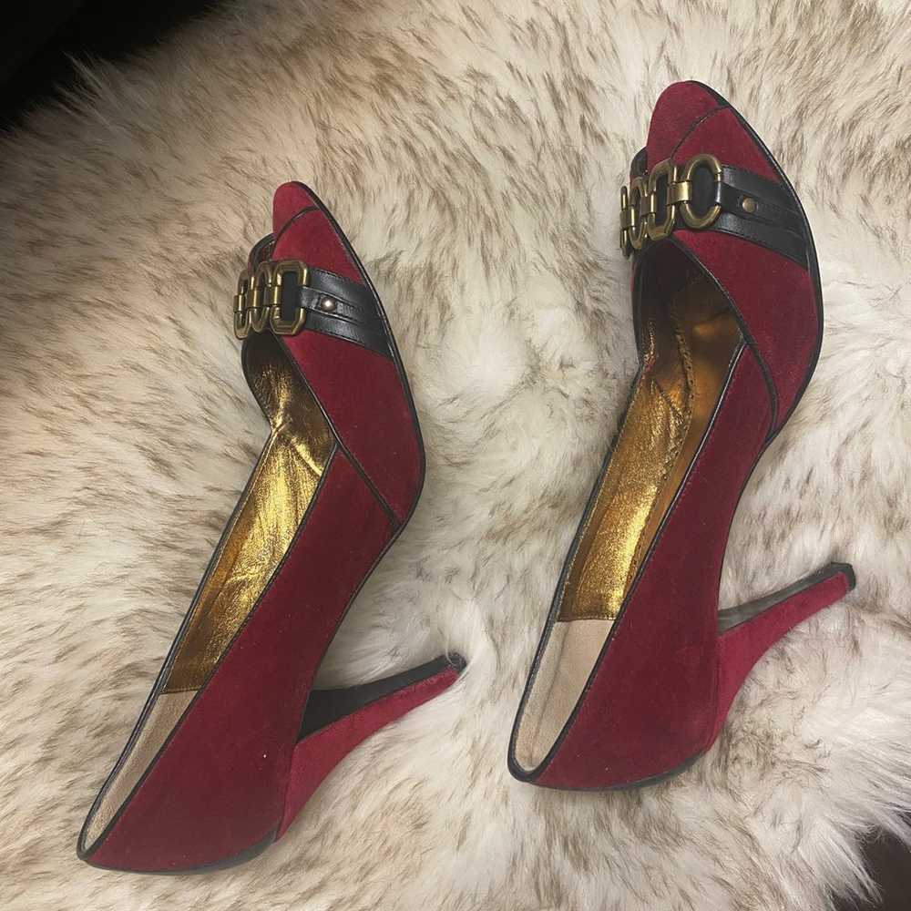 Holiday J crew red velvet pump 7,5 - image 3