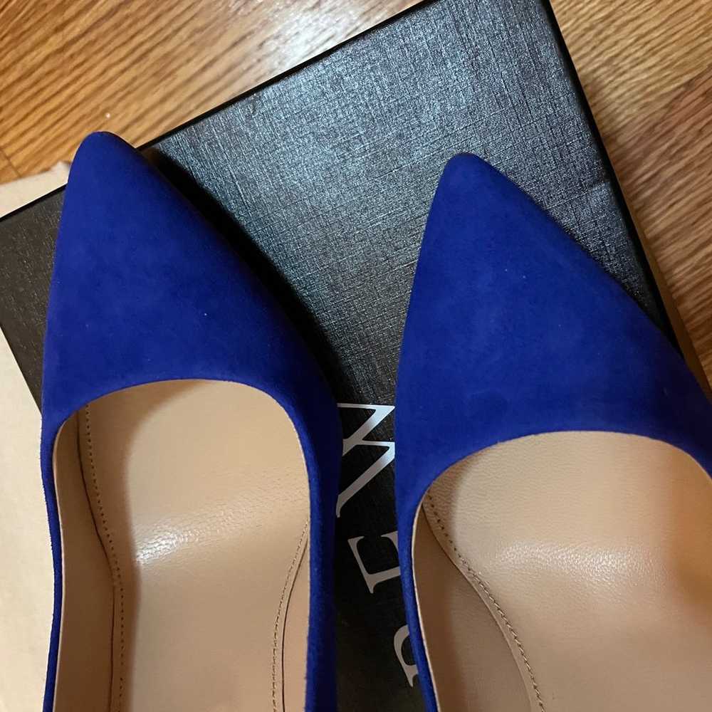 J Crew Classic Blue Suede Pumps with Box (Made in… - image 3