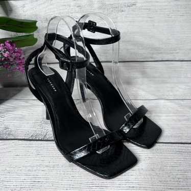 Topshop Sofia Ankle Strap Sandal Black Size 39 - image 1