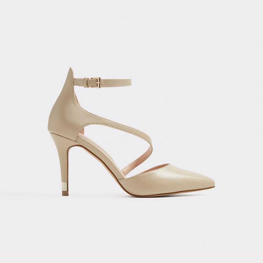 Aldo strappy nude pump w back zipper - image 1