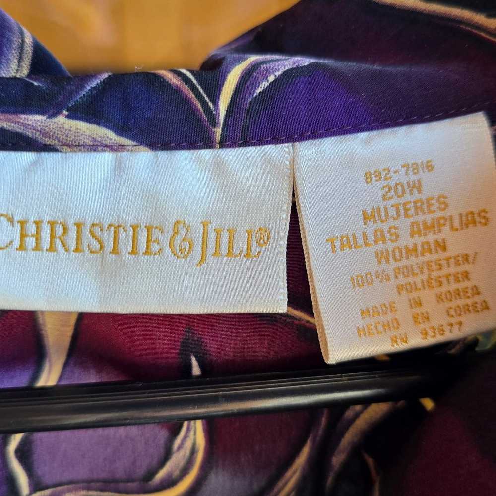 Vintage Christie & Jill Womens Size 20W Purple & … - image 6