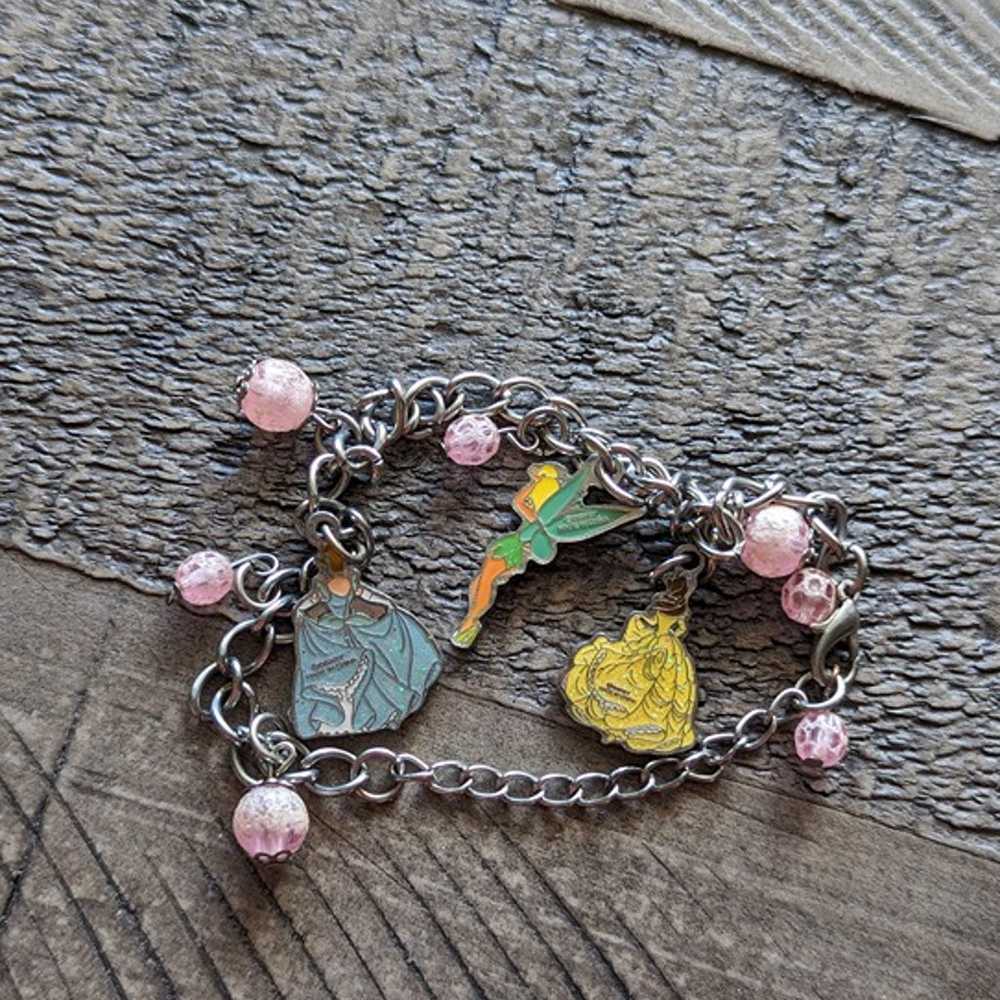 Vintage Disney Princess Silver 3 Charm Bracelet T… - image 4