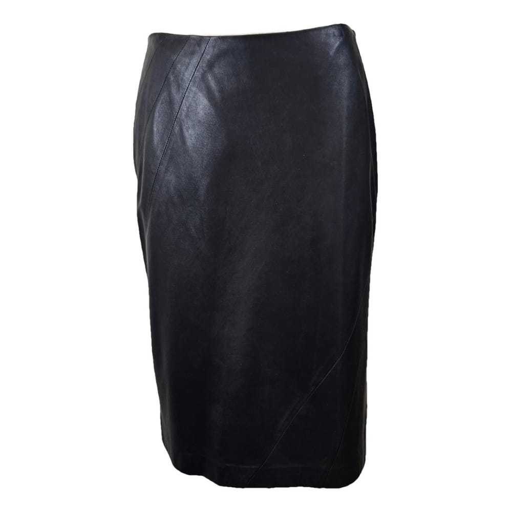 Emanuel Ungaro Leather mid-length skirt - image 1