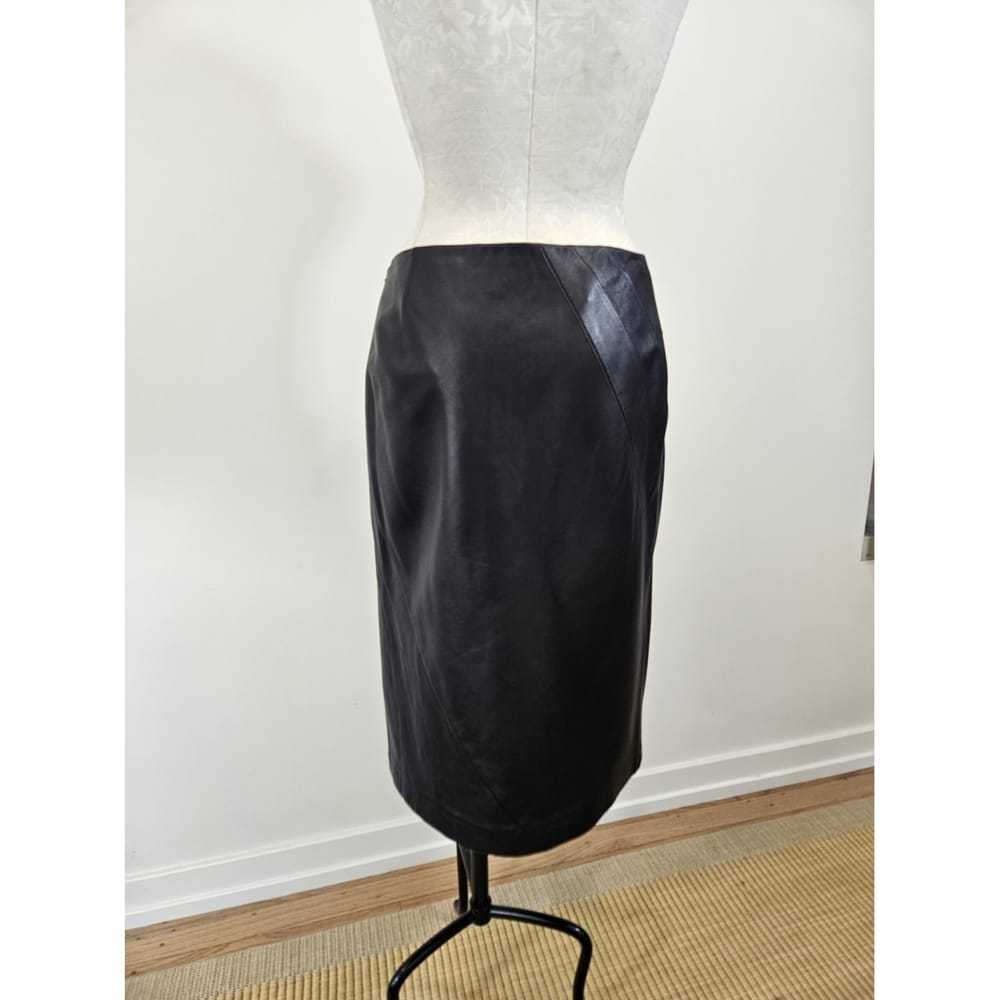Emanuel Ungaro Leather mid-length skirt - image 2