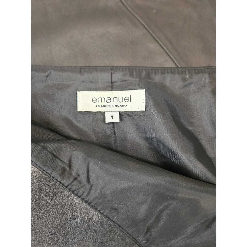 Emanuel Ungaro Leather mid-length skirt - image 3
