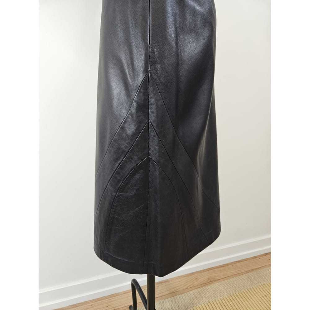 Emanuel Ungaro Leather mid-length skirt - image 6