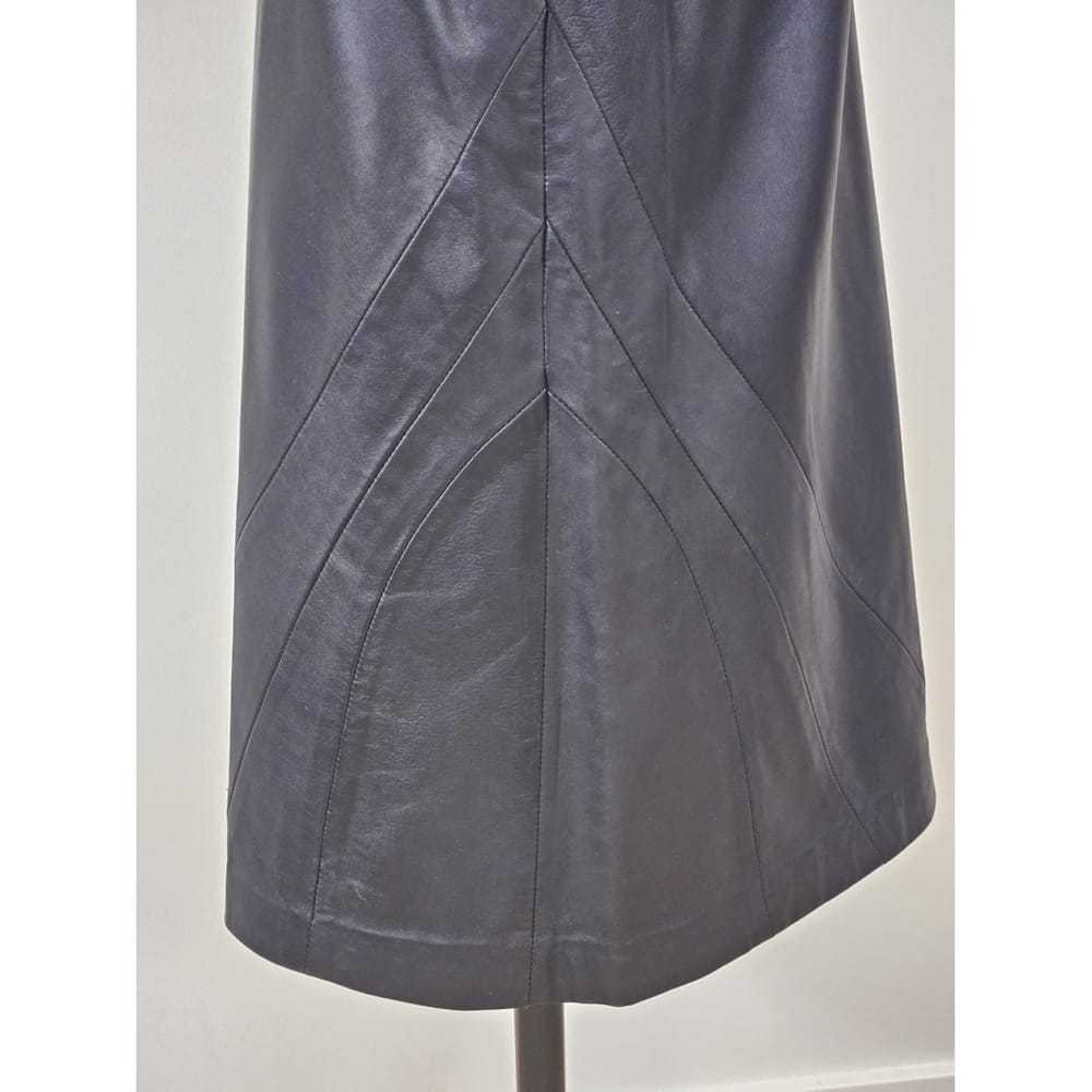 Emanuel Ungaro Leather mid-length skirt - image 8