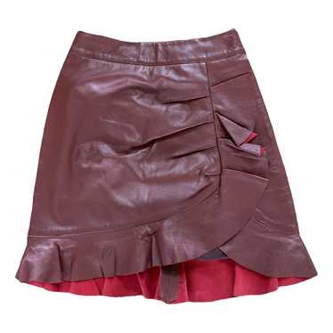 Karina Grimaldi Leather mini skirt - image 1