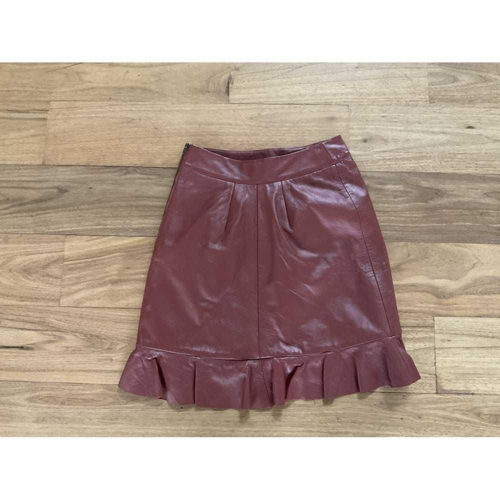 Karina Grimaldi Leather mini skirt - image 3