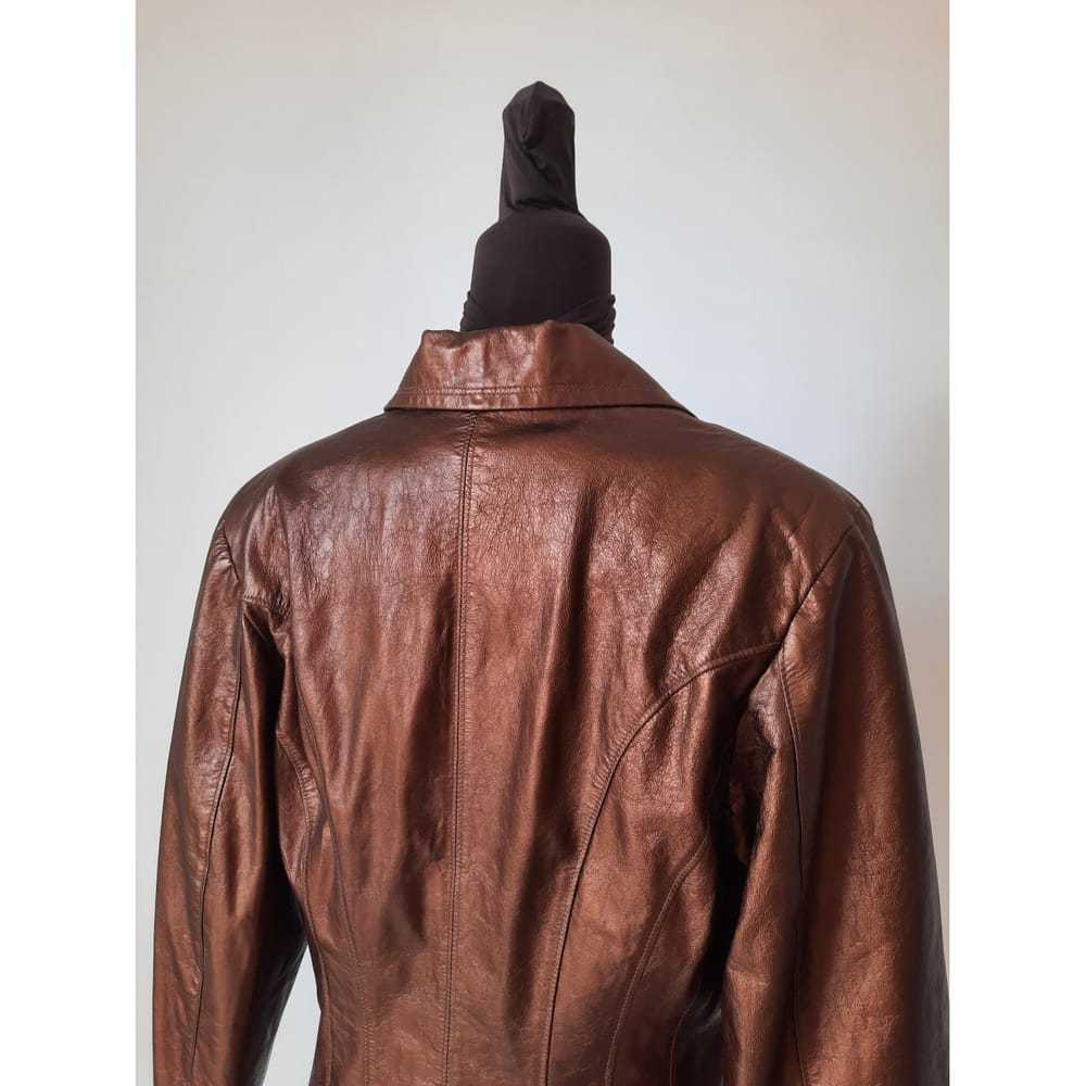 Versace Leather biker jacket - image 11