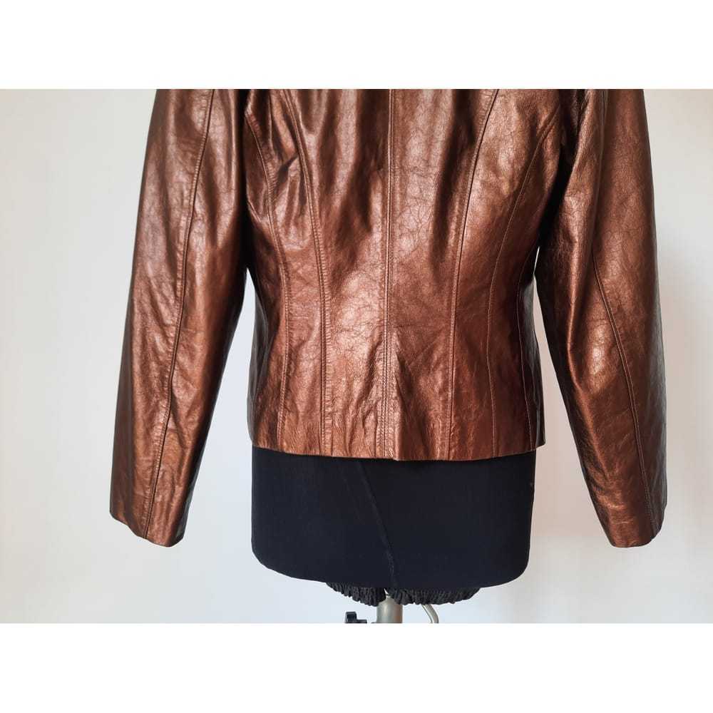 Versace Leather biker jacket - image 12