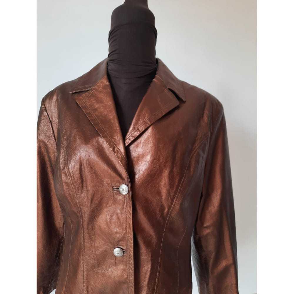 Versace Leather biker jacket - image 6