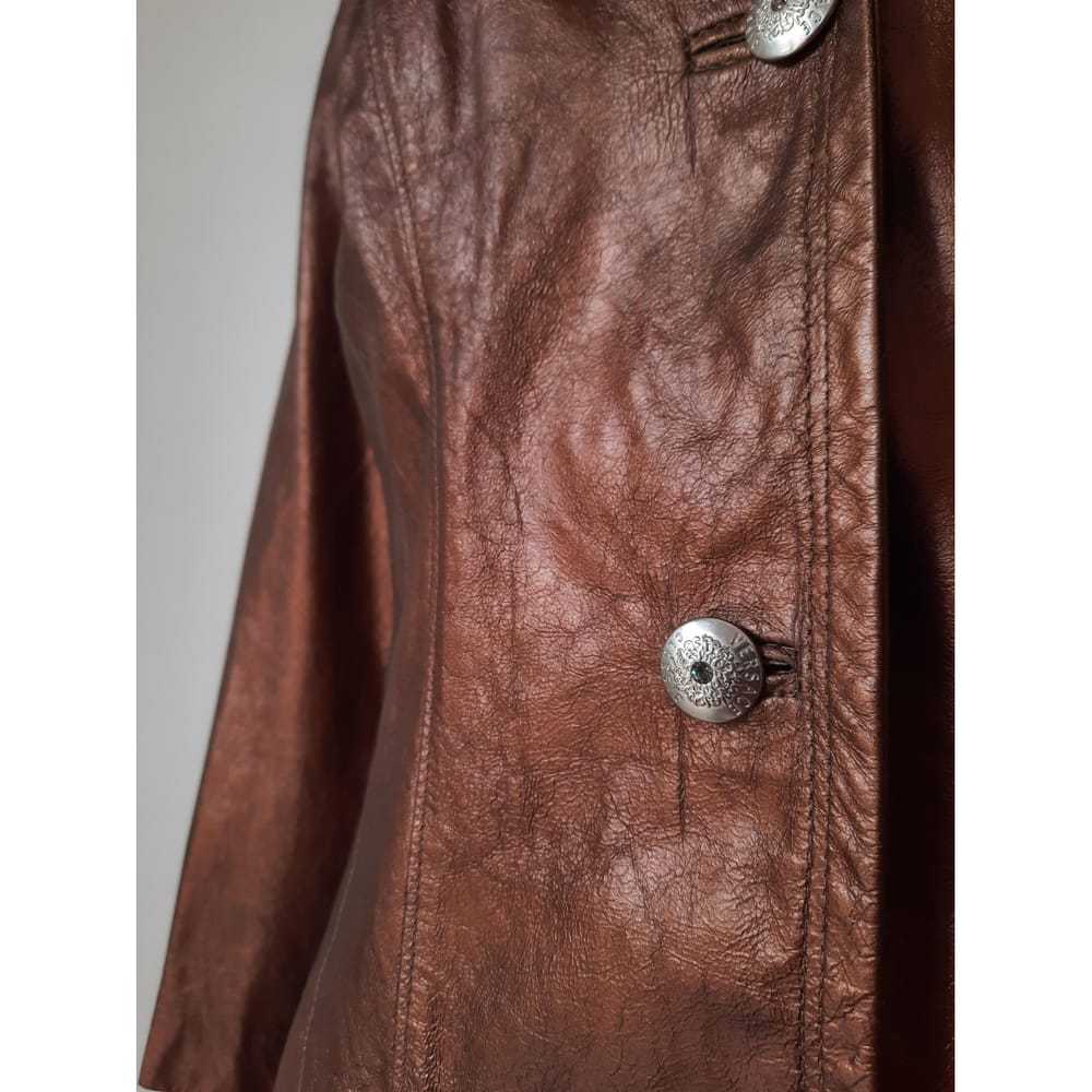 Versace Leather biker jacket - image 7