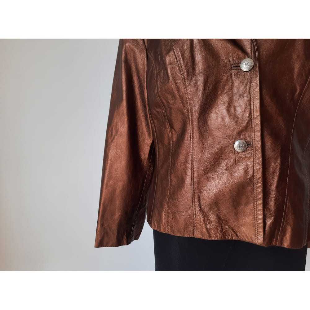 Versace Leather biker jacket - image 8