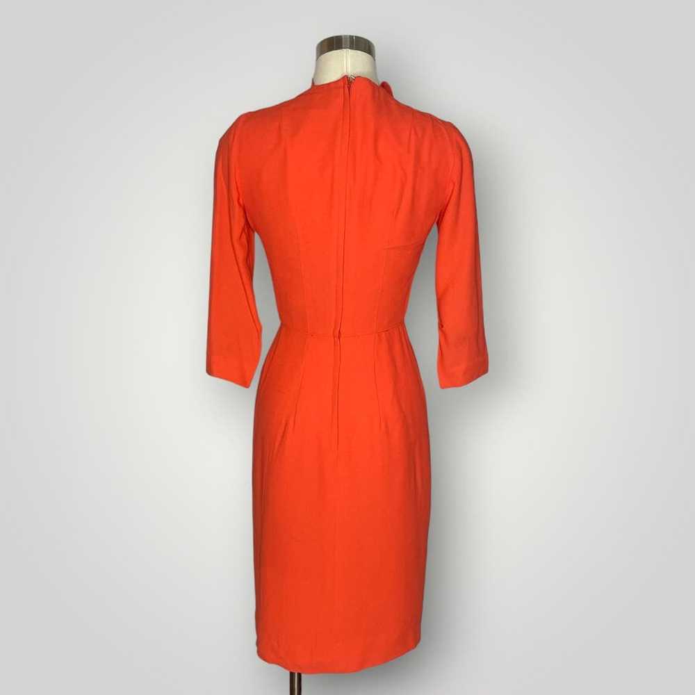 Vintage 1950s Sue Leslie Dress Bright Coral Women… - image 2