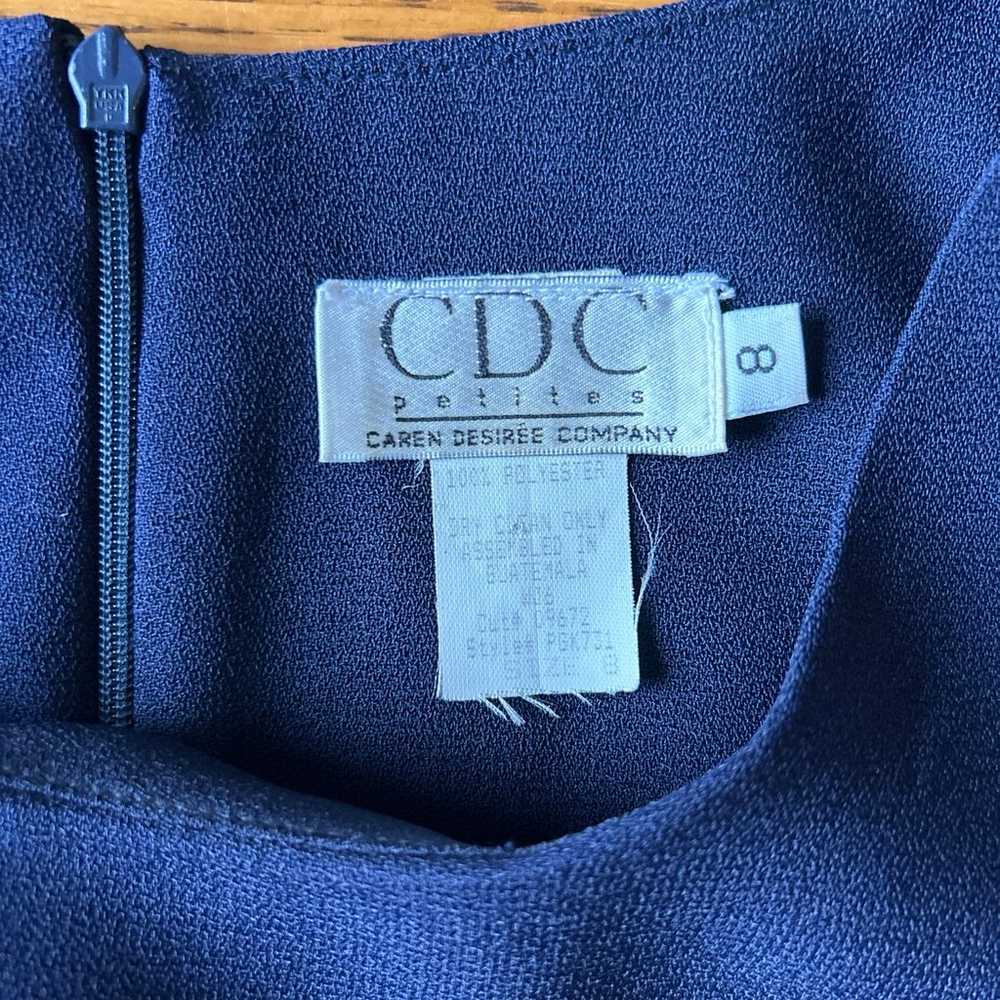 Vintage 1990s CDC navy blue sleeveless dress grea… - image 3