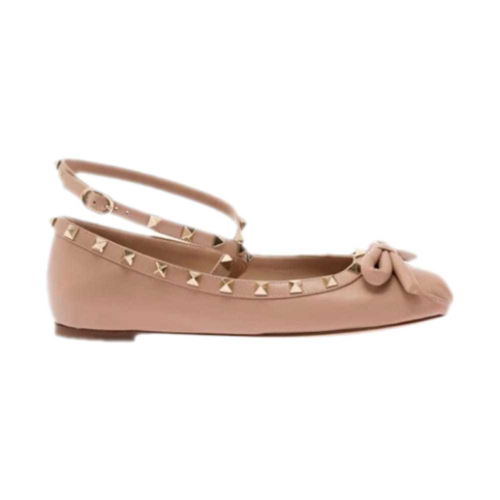 Valentino Garavani Rockstud leather ballet flats - Gem