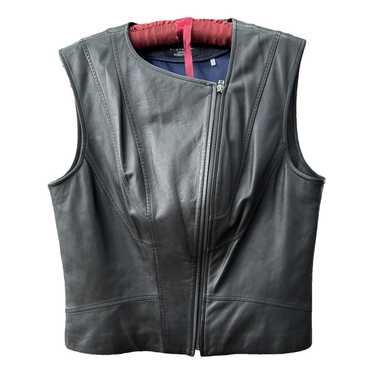 Elie Tahari Leather biker jacket - image 1