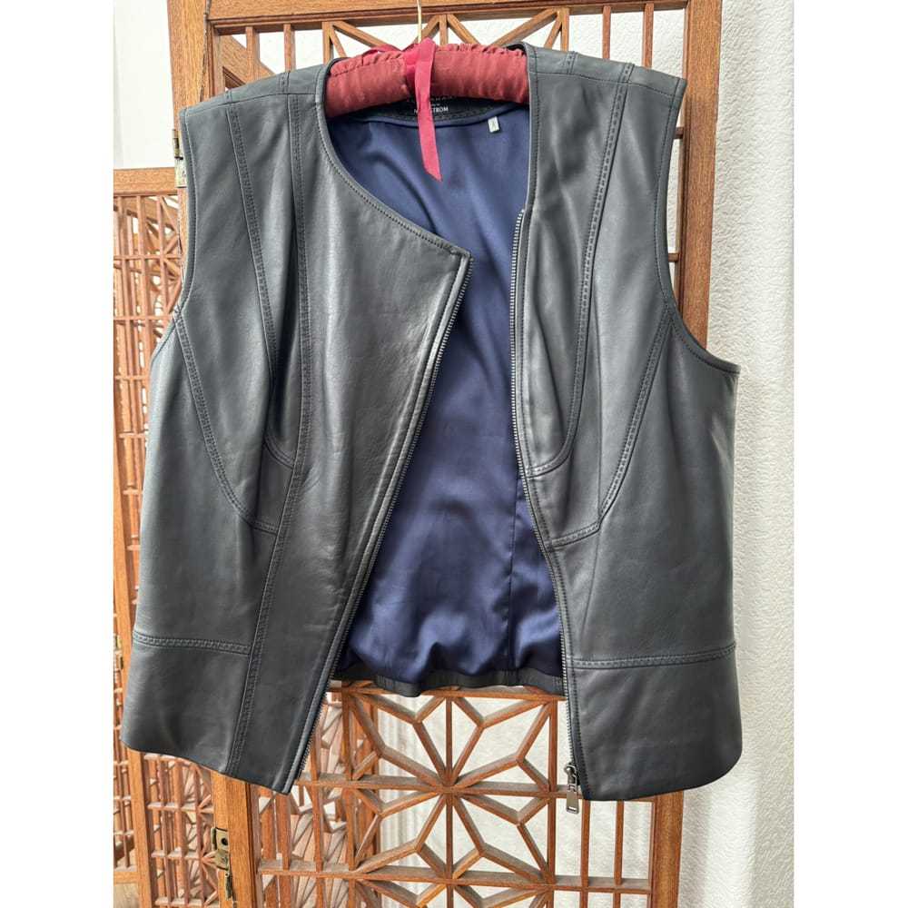 Elie Tahari Leather biker jacket - image 3