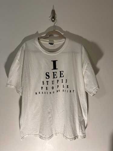 Vintage I see Stupid People y2k Tee