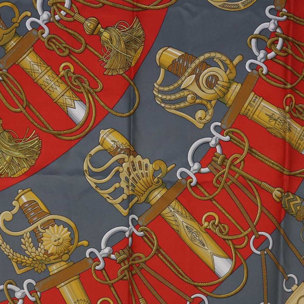 Hermes HERMES Carre 90 Cliquetis Scarf Silk Red A… - image 6