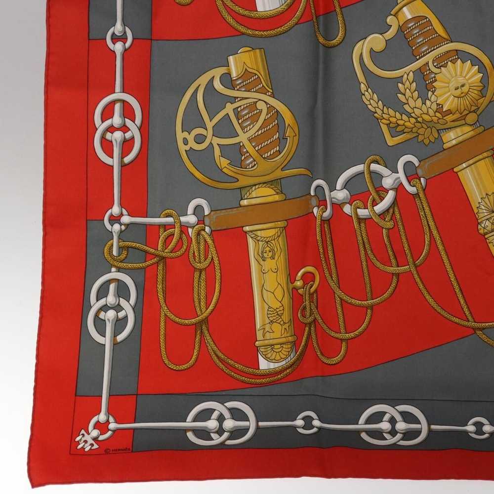 Hermes HERMES Carre 90 Cliquetis Scarf Silk Red A… - image 8