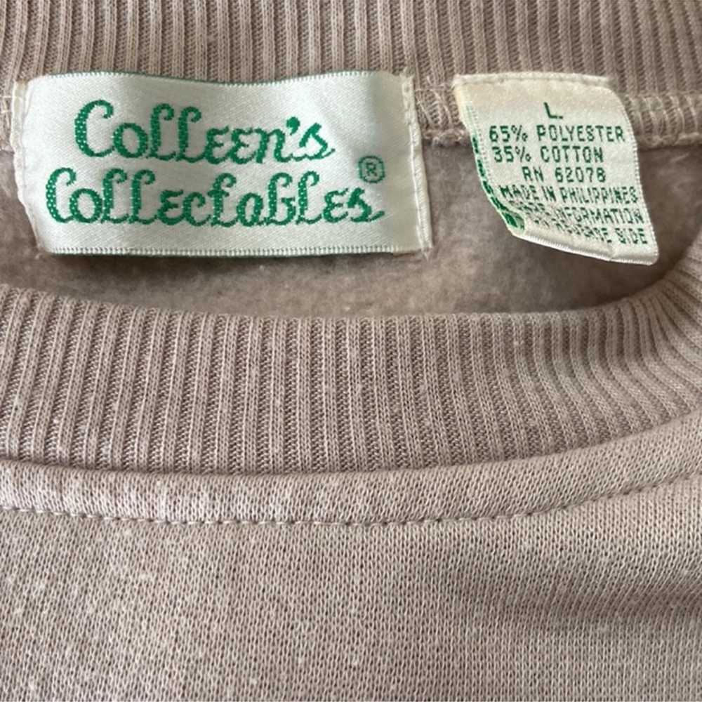 Vintage Colleen’s Collectibles L Beige Crewneck S… - image 3