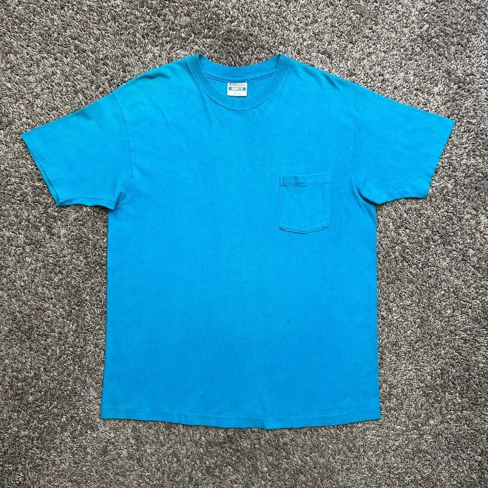 Hanes × Tee Shirt × Vintage Vintage Blank Shirt 8… - image 10