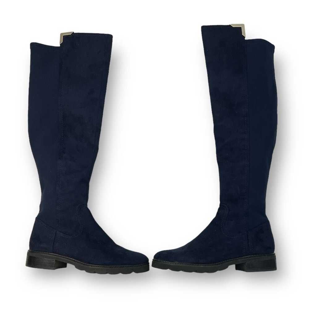 Other Marc Fisher Navy Blue Suede Knee High Boots… - image 4