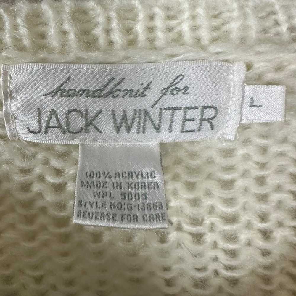 Vintage Jack Winter Hand Knit Argyle Diamond Swea… - image 5