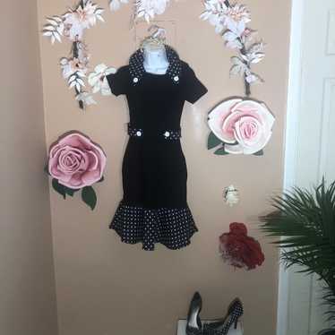 & Other Stories Black fitted Vintage style dress w