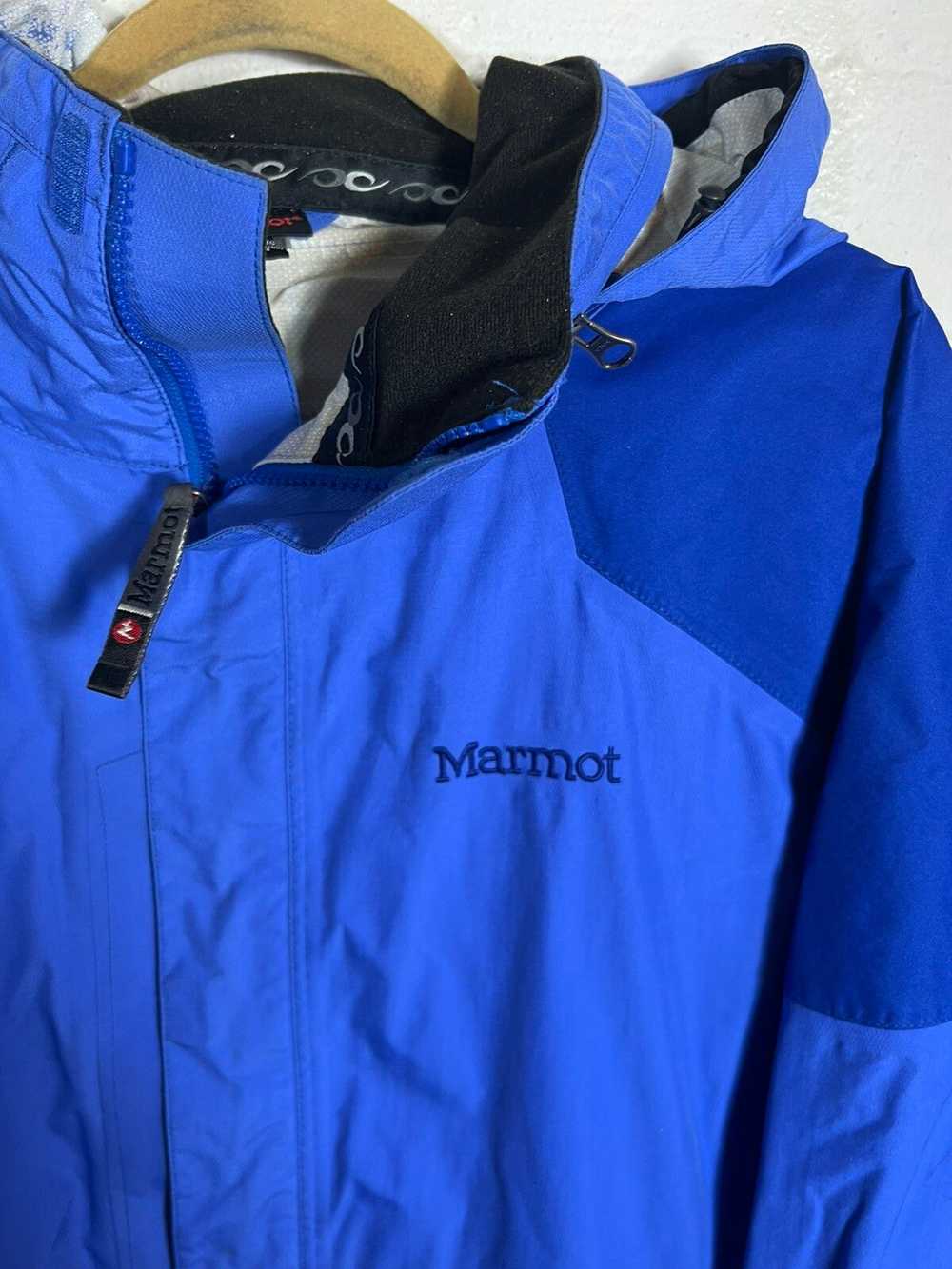 Marmot MARMOT BLUE HOODED RAIN JACKET FULL ZIP XL - image 6