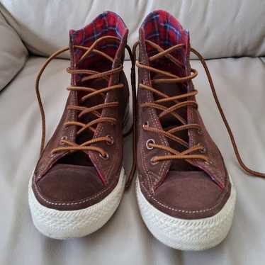 Vintage Converse All Star Brown Suede Leather - image 1