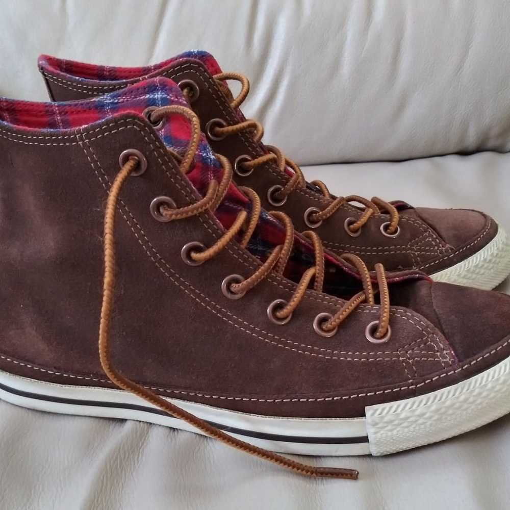 Vintage Converse All Star Brown Suede Leather - image 2