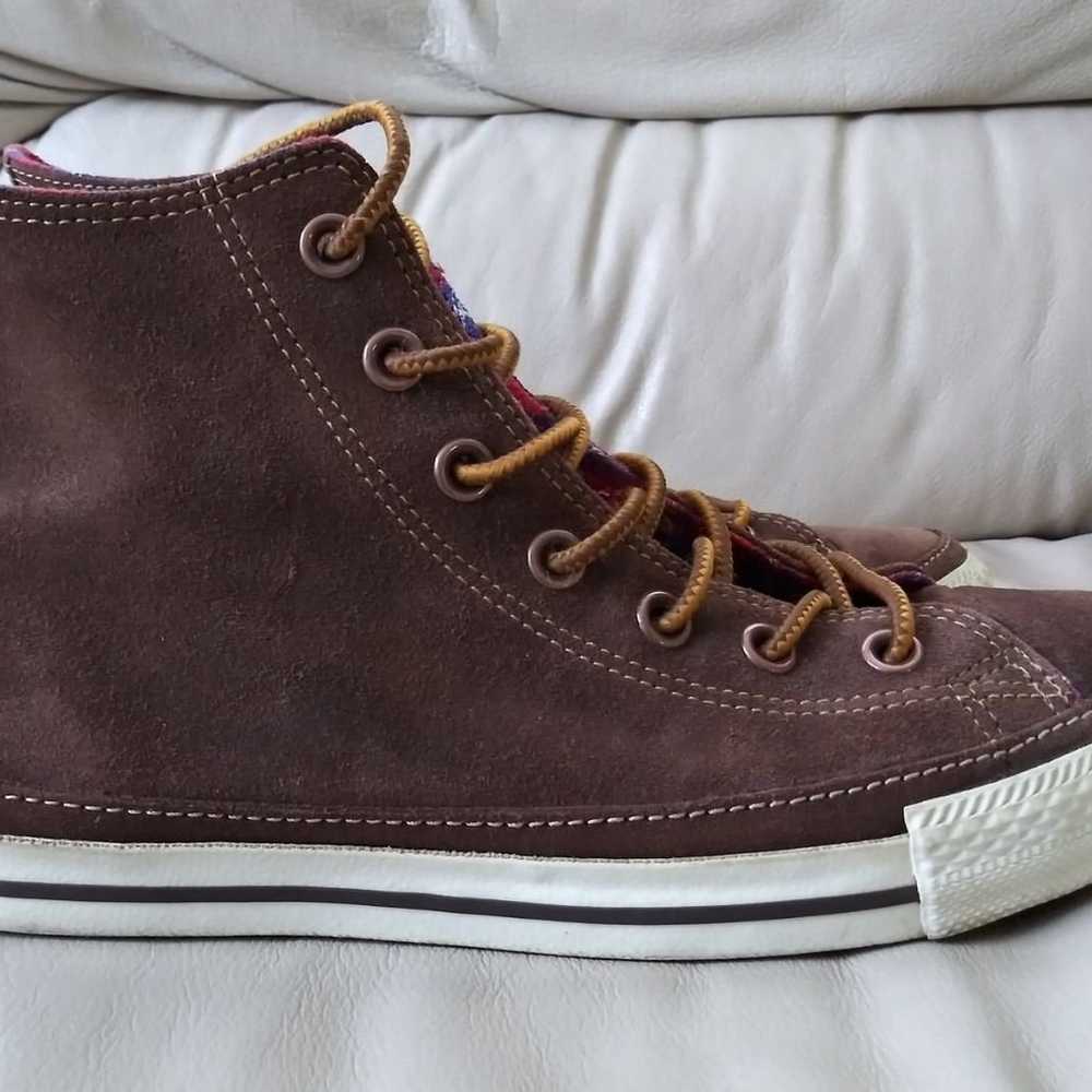 Vintage Converse All Star Brown Suede Leather - image 3