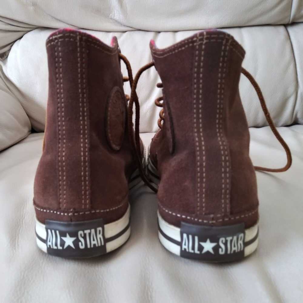 Vintage Converse All Star Brown Suede Leather - image 4