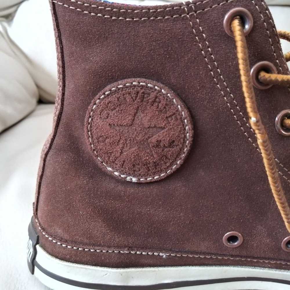 Vintage Converse All Star Brown Suede Leather - image 5