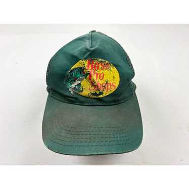 Vintage Original Bass Pro Shops Green Trucker Mesh Snapback Hat
