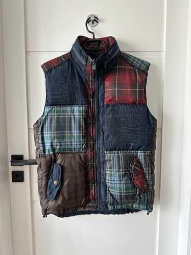 DESIGUAL Padded Patchwork Gilet Plaid Vest