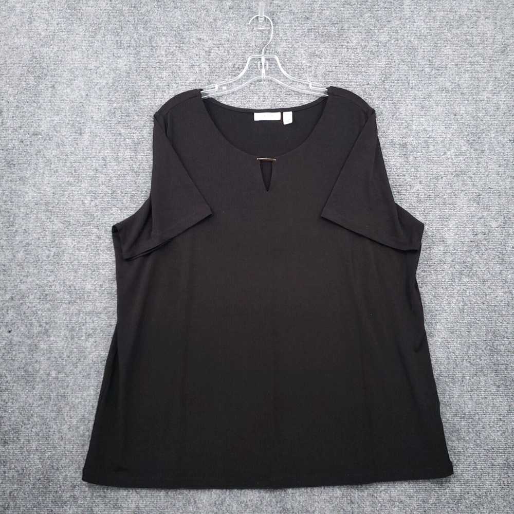 Vintage Susan Graver T-Shirt Women 1X Plus Black … - image 1