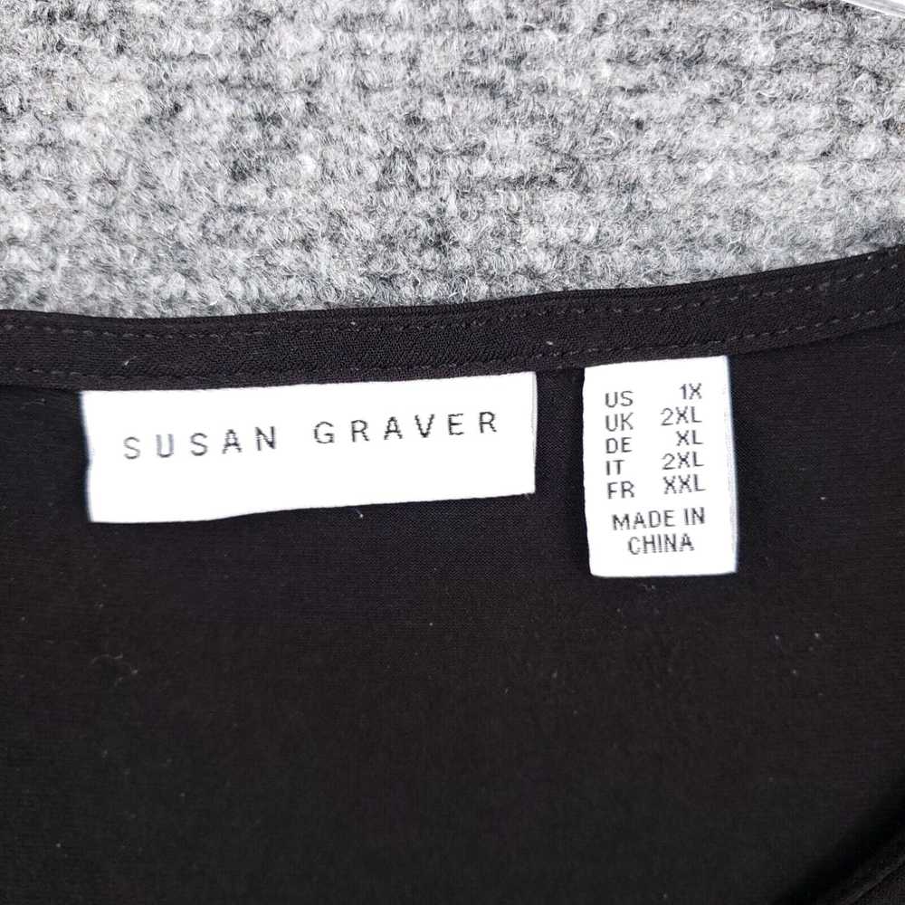 Vintage Susan Graver T-Shirt Women 1X Plus Black … - image 3