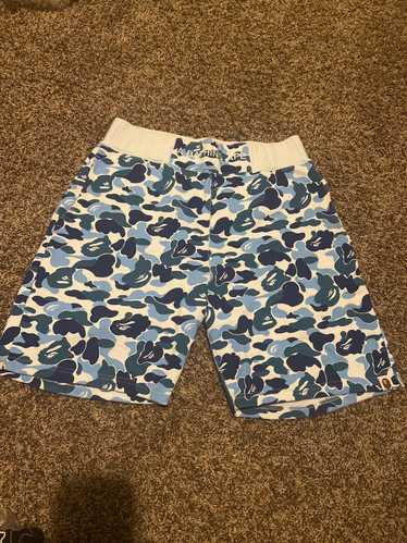 Bape Blue abc camo bape shorts