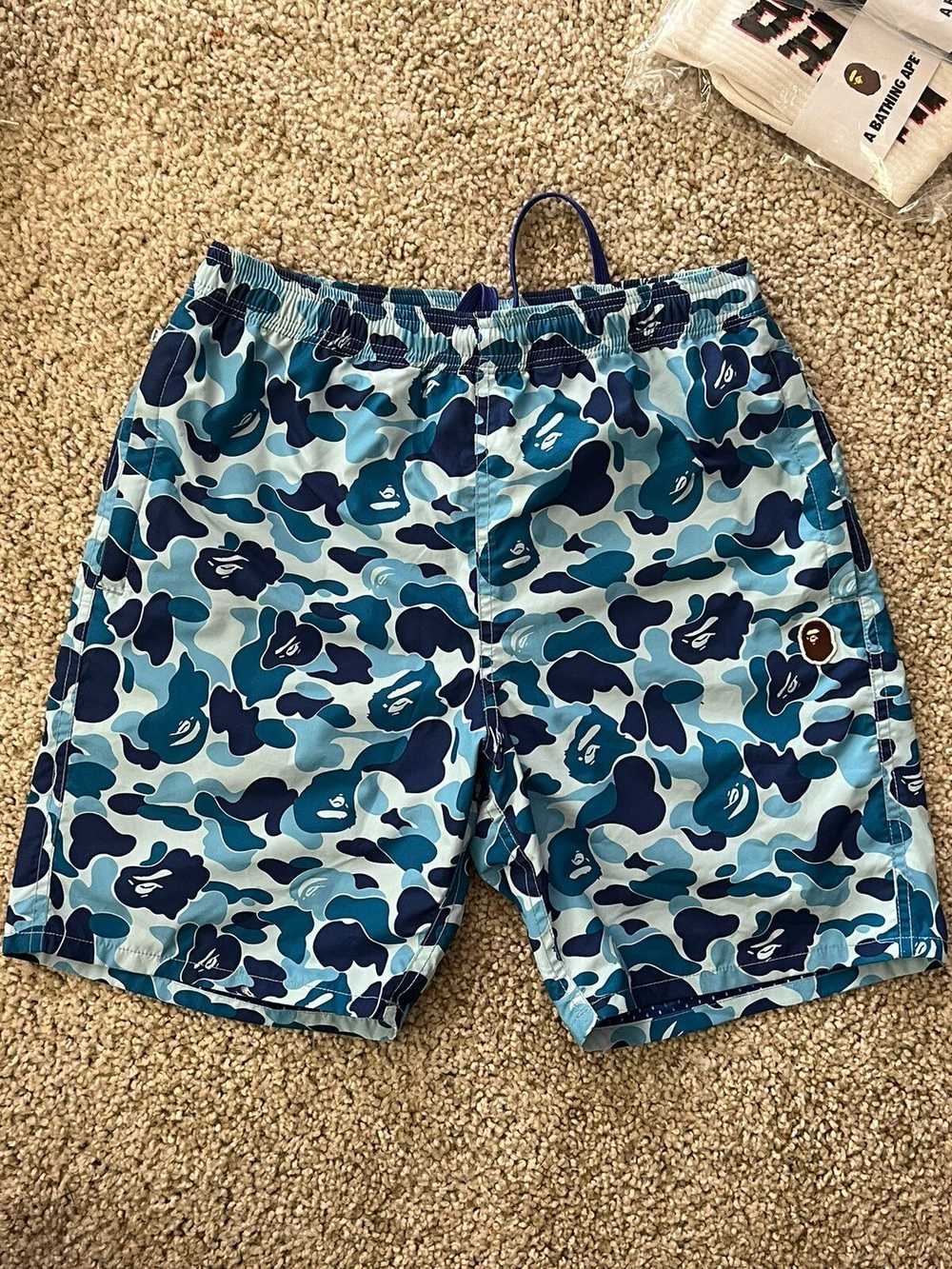 Bape Blue camo swim bape short size S - image 1