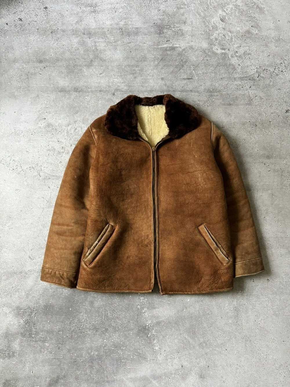Antique × Sheepskin Coat × Vintage 1950s German S… - image 2