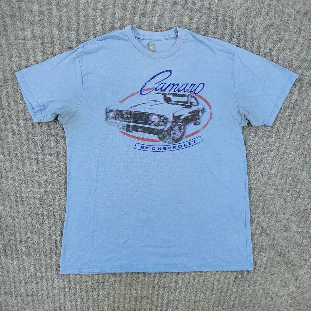 Vintage GM Shirt Men's Large Blue Chevrolet Camar… - image 1