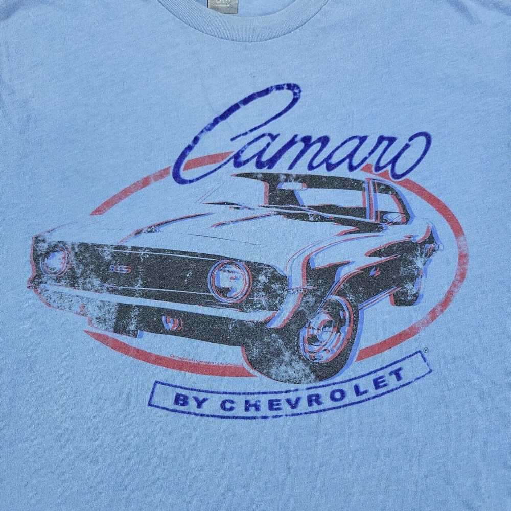 Vintage GM Shirt Men's Large Blue Chevrolet Camar… - image 2