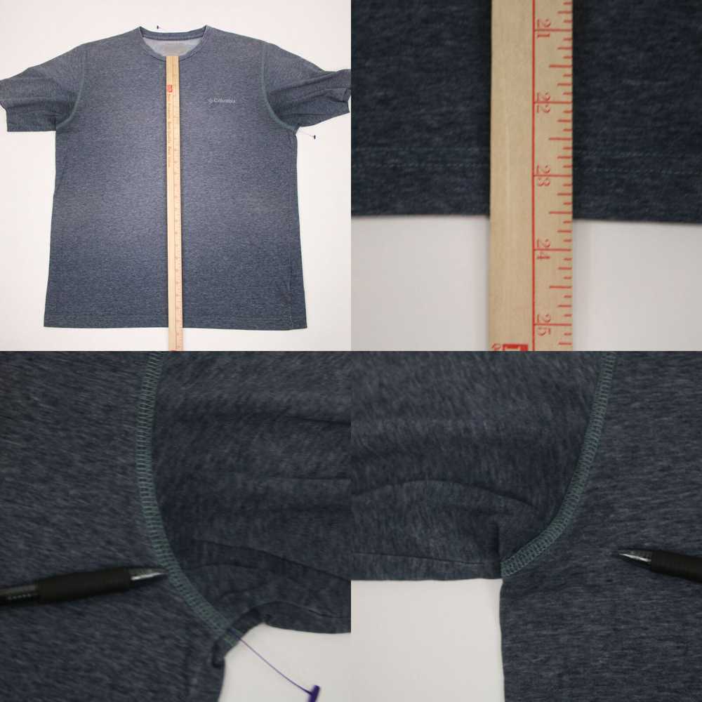 Vintage Columbia Shirt Adult Large Gray/Blue Shor… - image 4