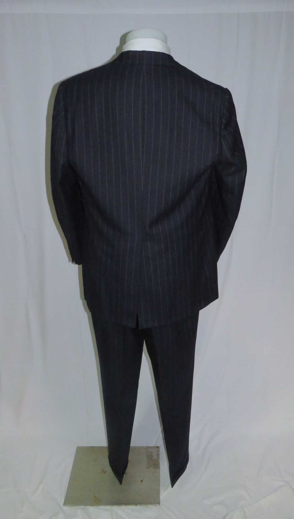 Southwick Navy Blue Pinstripe Three Roll Two Suit… - image 2