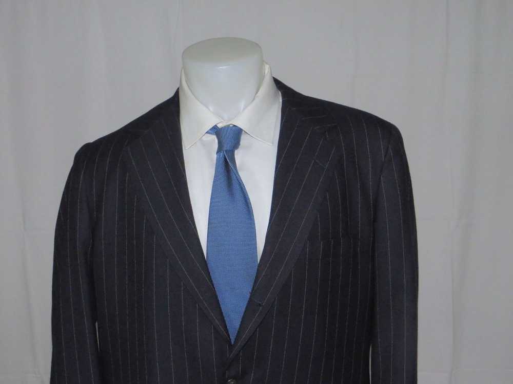 Southwick Navy Blue Pinstripe Three Roll Two Suit… - image 4