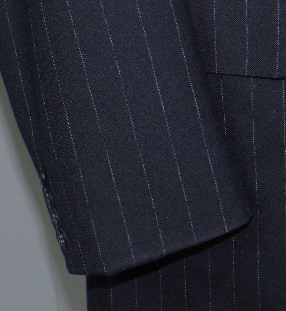 Southwick Navy Blue Pinstripe Three Roll Two Suit… - image 9